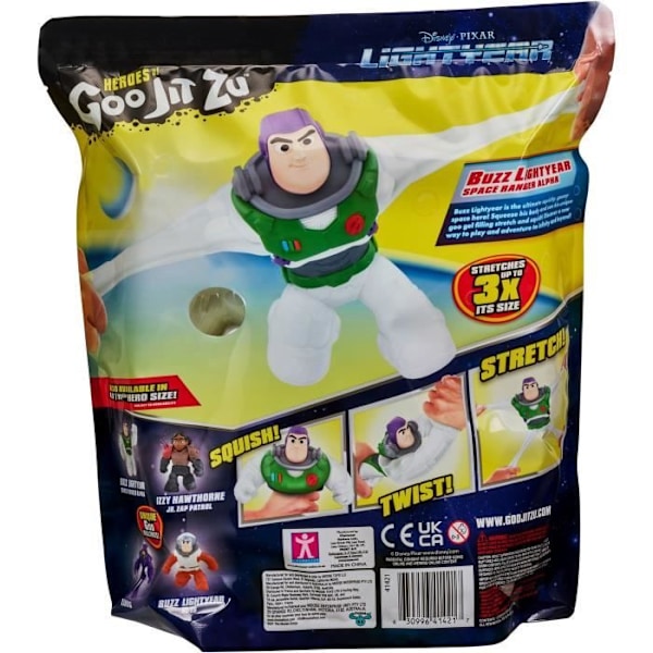 Figur 21 cm Buzz Lightyear Supagoo - Goo Jit Zu - Utdragbar - Älgleksaker Vitt, grönt och lila