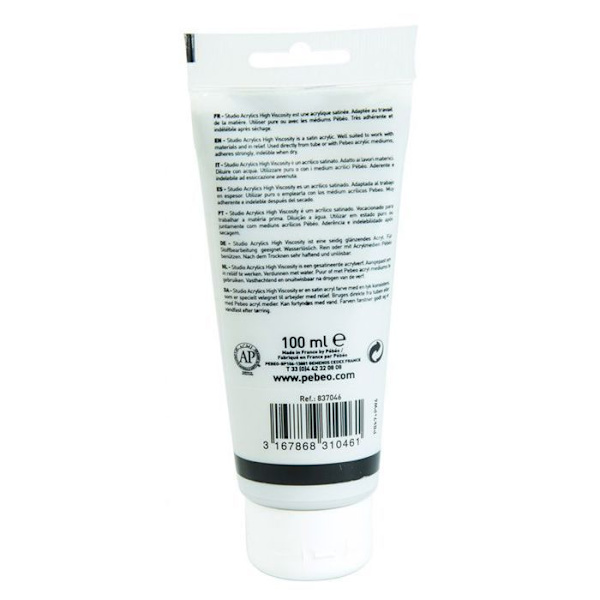 Akrylfärg - Pébéo - Studio - Neutral grå - 100 ml - Satin Neutral grå