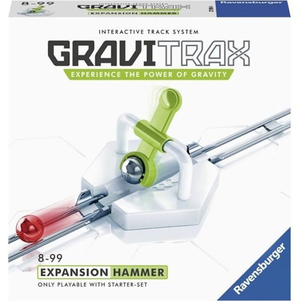 GraviTrax Hammer Action Block - Ravensburger - STEM - Creative Marble Run vitt och grönt