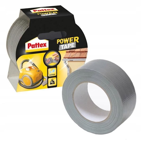 Tejp - Pattex - Power Type - Silver - 48mm x 25m - Temperaturbeständig pengar