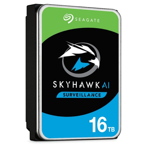 Seagate Surv. Skyhawk AI 16TB HDD Surveillance AI Skyhawk 16TB HDD SATA 6Gb/s 256MB Cache 8,9cm 3,5p CMR Helium BLK