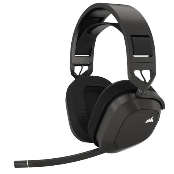 Spelheadset - CORSAIR - HS80 MAX TRÅDLÖST - 24-bitar/96 kHz High-Fidelity-ljud - Trådlöst - Stålgrå - (CA-9011285-EU2)