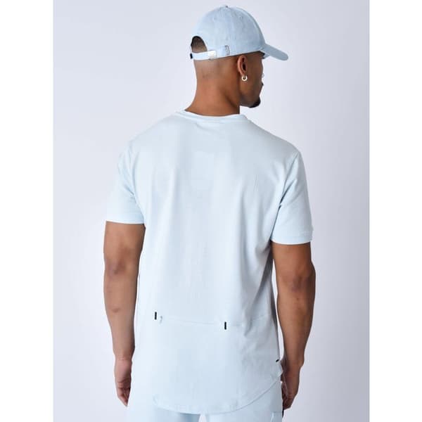 T-shirt med utskärningar Blå S