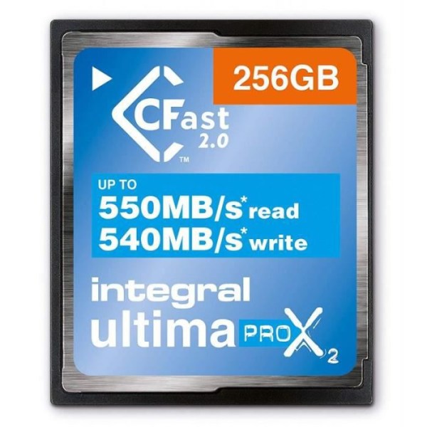 Inbyggt 256 GB CFast 2.0 UltimaPro Ultra High Speed 550 MB/s Skriv 540 MB/s minneskort - INCFA256G-550/540