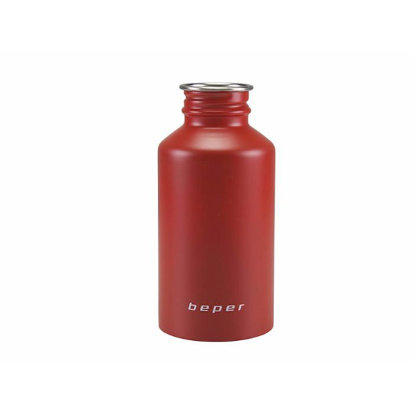 Beper kanna - karaff - serveringsflaska - C102BOT002 - 500 ml flaska i rostfritt stål med karbinhake, röd färg