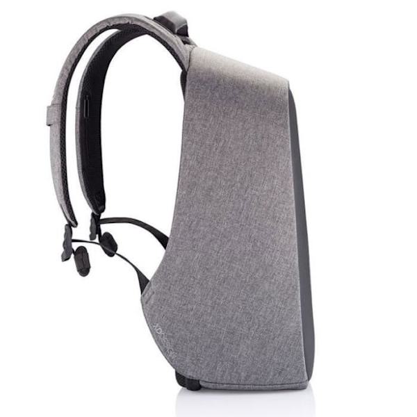 Ansluten ryggsäck - XD Design - Bobby Hero XL - Stöldskydd - RPET - 17 tum - 49 cm - Grå GRÅ