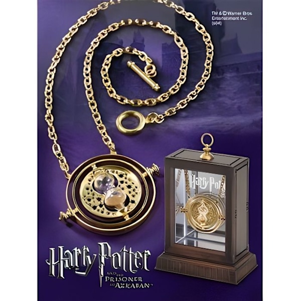 Harry Potter time turner hängsmycke - Noble Collection - Guldpläterad metall - Miniatyrglas timglas Guld