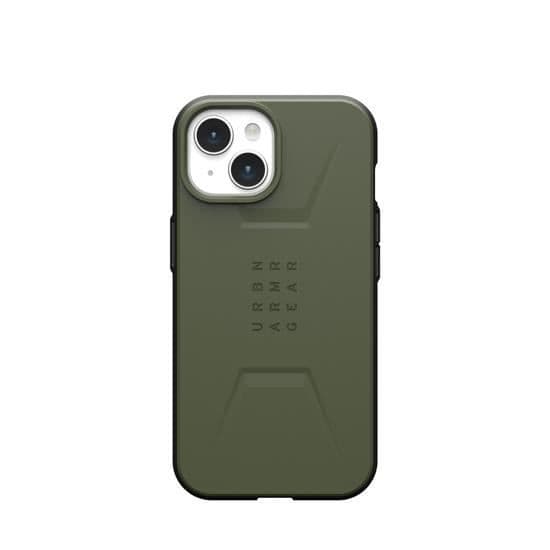 Coque - UAG - Civil - iPhone 15 Plus - Oliv - Halvstyv - Dämpar stötar Oliv
