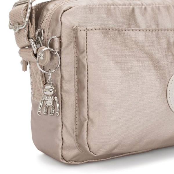 Crossbody axelväska - kipling - Basic Plus Abanu Crossbody M - Beige - 100% polyamid - 245 g beige