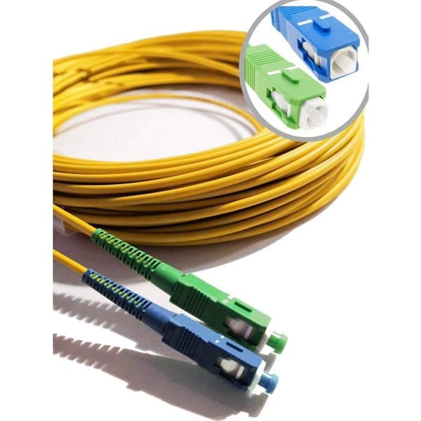 SC/APC till SC/UPC OS2 Simplex Fiberkabel Gul (Freebox)(Ref:249) - 3M