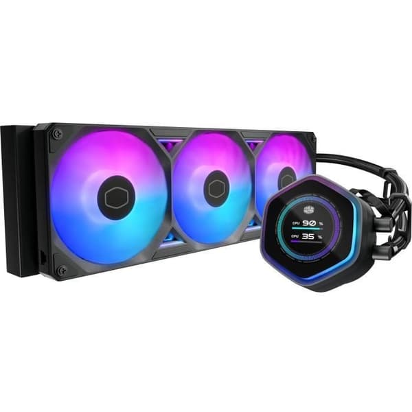 COOLER MASTER - MasterLiquid 360 Atmos II LCD ARGB - Vattencooling AIO - Fläktar 120mm