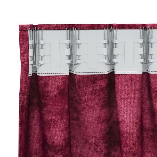 2-delade gardiner med öglor Bourgogne 260x140 cm