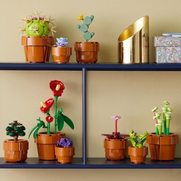 LEGO® Icons 10329 Miniatyrväxter, botanisk samling 9 konstgjorda växter med blommor, heminredning