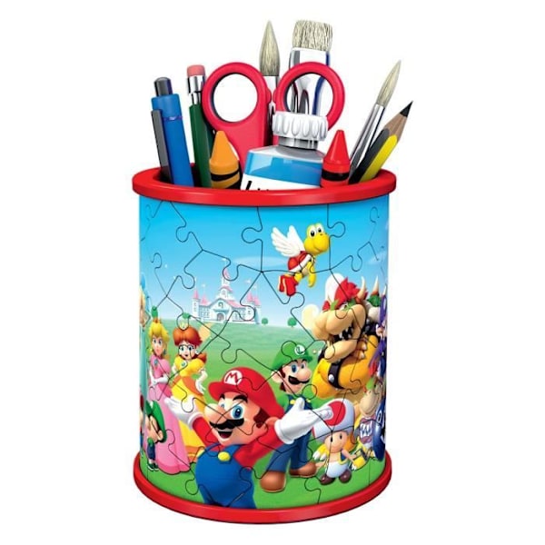 Super Mario 3D pennkruka - Ravensburger - Barnpussel - 54 bitar - Limfri - Från 6 år Flerfärgad