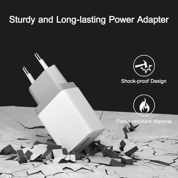 USB-laddare - GENERISK - 3-pack - 12W (5V/2,4A) - Ultraflatt - Kompakt