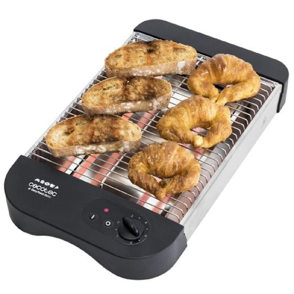 Turbo EasyToast Basic horisontell platt brödrost - Cecotec - Svart - 2 skivor - 900W