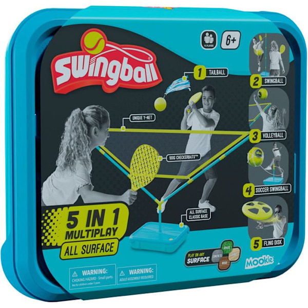 Spel - Multiplay - 5 i 1 set - Utomhus - Multiplayer - Alla ytor blå - svart - gul