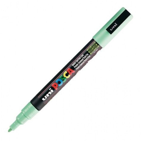 POSCA Marker Fin konisk spets Ljusgrön - Vattenbaserad färg - Linjebredd 0,9-1,3 mm Ljusgrön