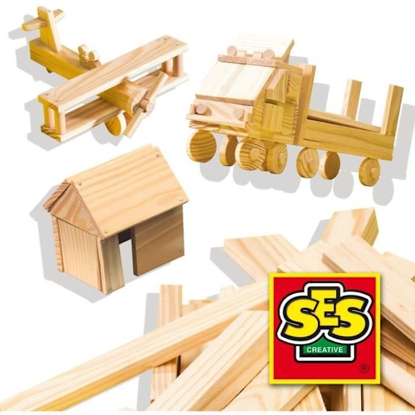 Stort snickeri verkstad - SES CREATIVE - Komplett kit - Träleksaker Flerfärgad
