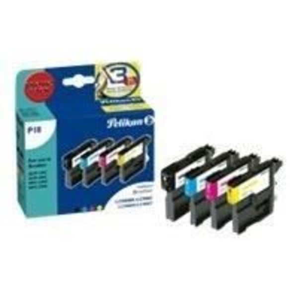 PELIKAN Inkjet Multi-Pack kompatibel med Brother LC980VAL - Svart Gul Magenta Cyan