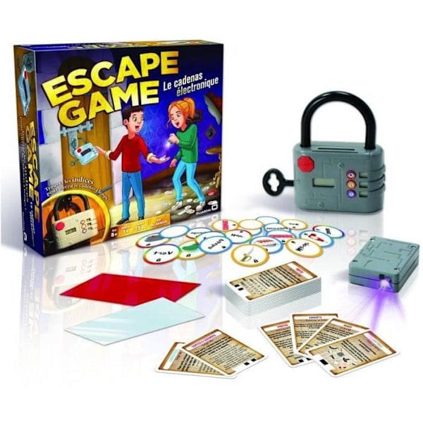 ESCAPE GAME - Brädspel - DUJARDIN - Lös pussel för att fly rummet innan tiden rinner ut! Grå