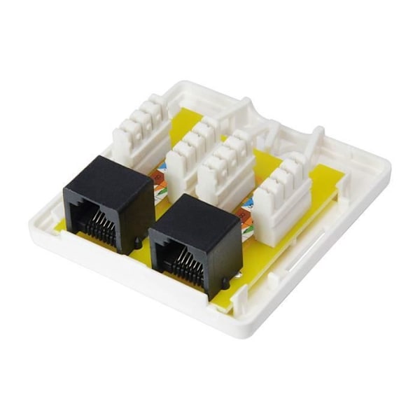 RJ45-uttag - Utrusta - 235214 - 2 x RJ45 - CAT6 - Vit