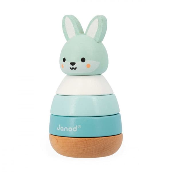 STAPELBAR HARE Beige, blått och vitt