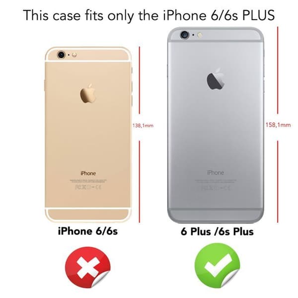 NALIA Helskydd 360° iPhone 6 Plus / 6S Plus med härdat glas – transparent slim Transparent