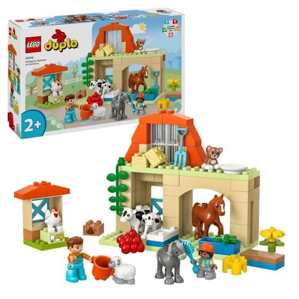 LEGO® 10416 DUPLO My Town Sköter om husdjur, pedagogisk leksak för bebisar, hus, hästminifigurer Flerfärgad