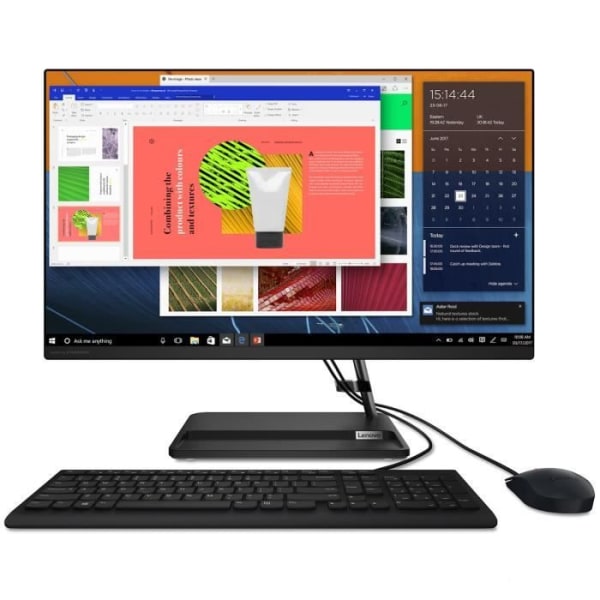 Allt-i-ett-dator - LENOVO Ideacentre 3 27ALC6 - 27'' - AMD Ryzen 7-5700U - 16 GB RAM - 512 GB SSD - Windows 11 + tangentbord för mus