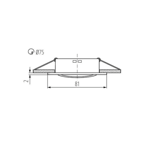 Support Spot Encastrable Kvadratisk Orienterbar NAVI Svart KL-25991 Matte svart