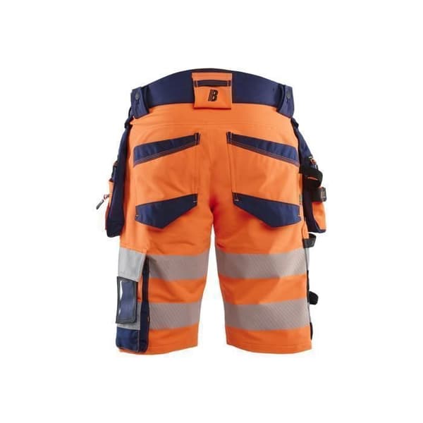 Högsynlighets stretch 4D skyddsshorts Blaklader Orange/marinblå 48