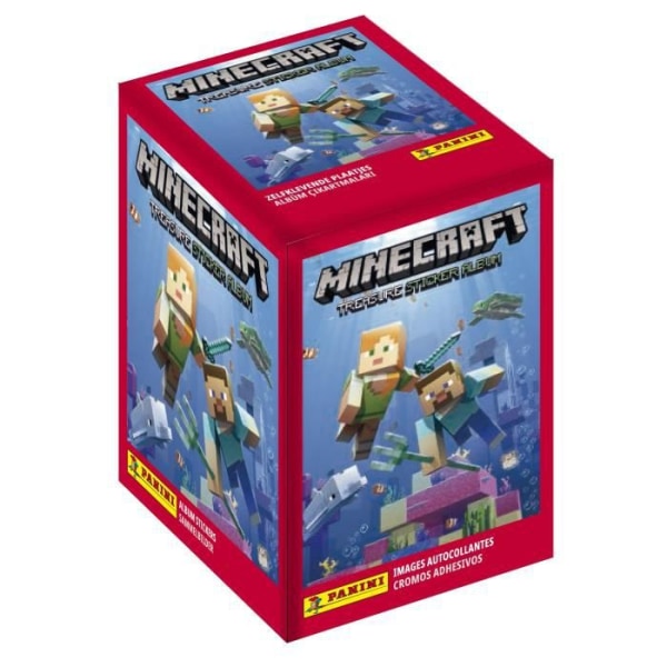 PANINI - Minecraft - Box med 50 klistermärken och kortfickor