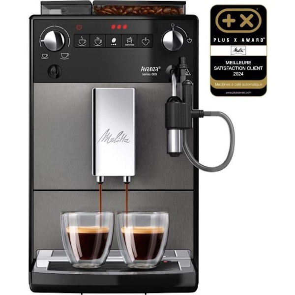 Kaffemaskin - MELITTA - Avanza F270-100 - 1,5 L vattentank - 250 g böntank - 1450 W - Titangrå
