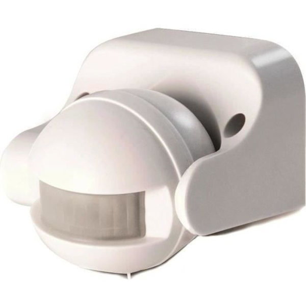Utomhusrörelsedetektor - SCS SENTINEL - LightSensor vit - Räckvidd 12m - Vinkel 180° Vit