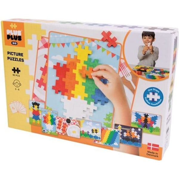 Box Midi BIG Basic 60 bitar Pussel - Plus Plus Flerfärgad