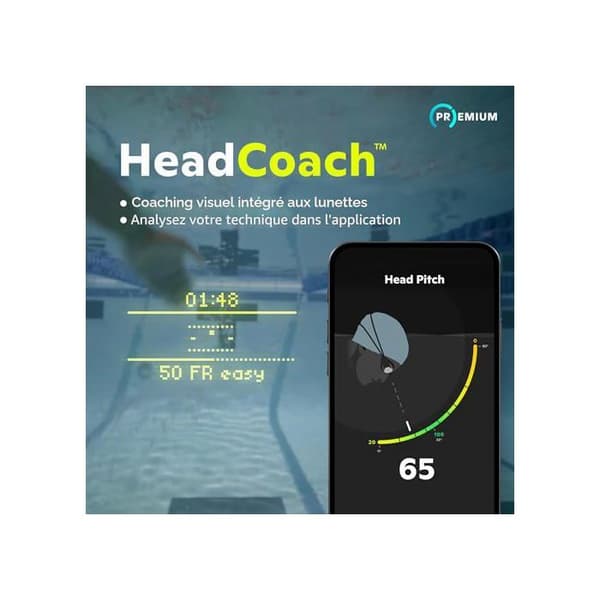 Simtekningsglasögon - FORM - Smart Swim 2 - AR-display - 11 mätvärden - Perfekt passform Svart