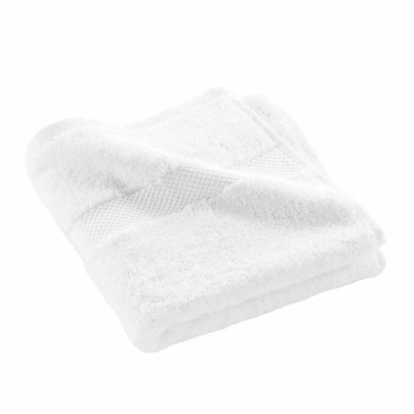 Handduk 50x90 cm 600 g/m² Elegans - Kammad bomull vit Vit
