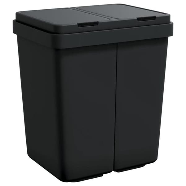 Dubbel soptunna anthracit 2x25 L