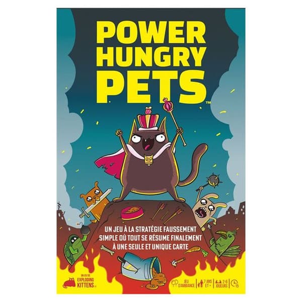 Asmodee Power Hungry Pets partyspel Flerfärgad