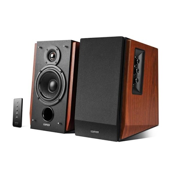 Edifier R1700BT 2.0 Bluetooth-högtalare - Imitation av trä - 2-vägshögtalare - Svart Färg(er): Svart