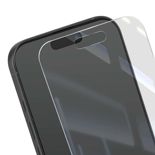 Härdat Glas - PANZER GLASS - iPhone 17 Pro - Stötsäker - EasyAligner - Transparent Vit