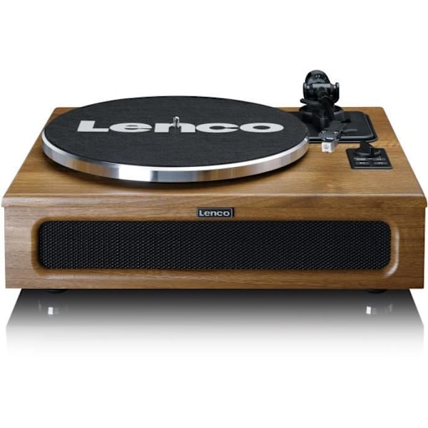 Vinyl skivspelare - LENCO - LS-410WA - 4 högtalare, Bluetooth 5.0, Trä Brunt och svart