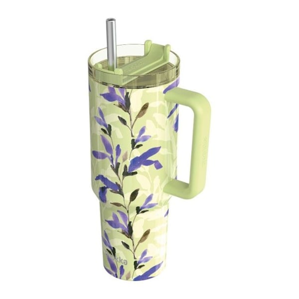Isolerad rostfri metallkopp 1200 ml med sugrör (Matcha) Quokka Stream