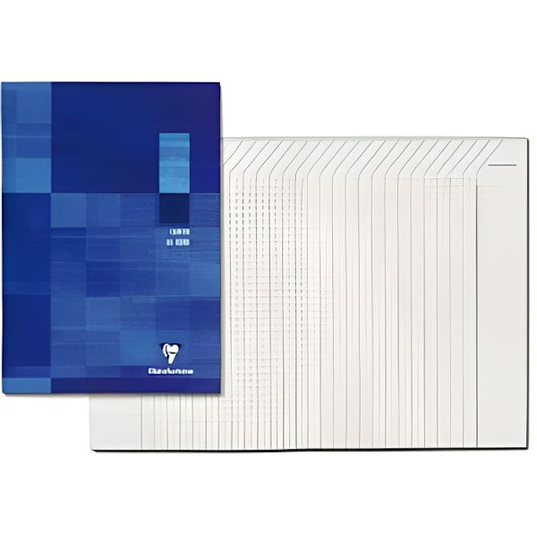 Anteckningsbok - CLAIREFONTAINE - A4 - 44 sidor - Stygnbindning - Paket om 10