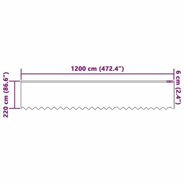 Blommönstrad spetsgardin - vidaXL - Vit - Polyester - 220x1200 cm - Ljusfilterande - Integritetspaneler Vit