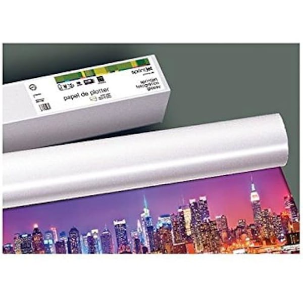 Papier för plotter - FABRISA - Rulle Papper - 914 mm x 30 m - Flerfärgad - 140G Flerfärgad
