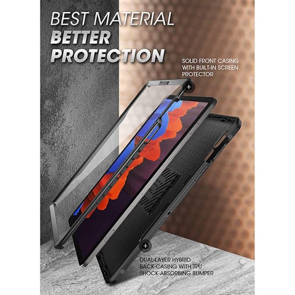 Supcase - Licorne Beetle Pro - Samsung Galaxy Tab S7 Plus / S8 Plus - Svart
