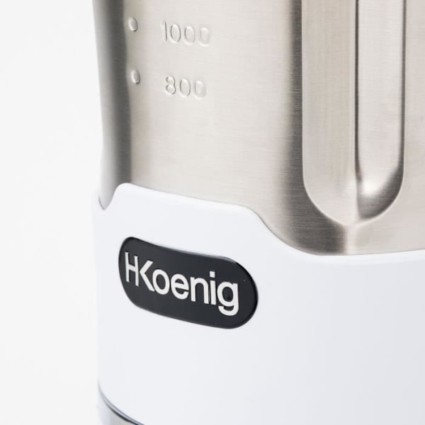 Blender chauffant - H.Koenig - MXC36 - 900 W - 1,4 L - Inox - 3 hastigheter + Puls Vit, grå, svart och röd