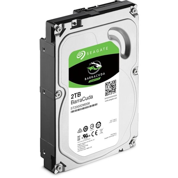 SEAGATE BarraCuda Compute intern hårddisk - 2 TB - SATA 6 Gb/s - 7200 rpm